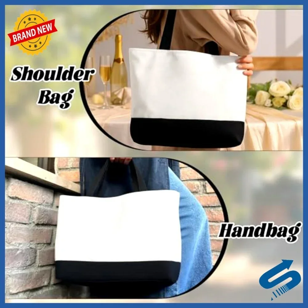 Canvas Tote Bags Bulk Plain DIY Craft Sublimation Heat Transfer Paint